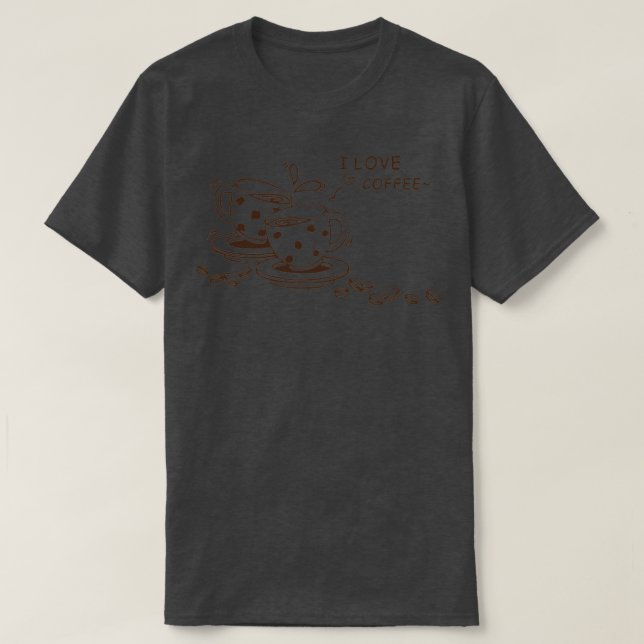 Camiseta Eu Amo Café6 (Frente do Design)