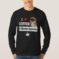 Eu Amo Café e Mãe de Spaniels Tibetanos Pai Café
