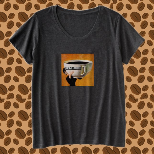 Camiseta EU AMO CAFÉ Gigante Abraço (Criador carregado)