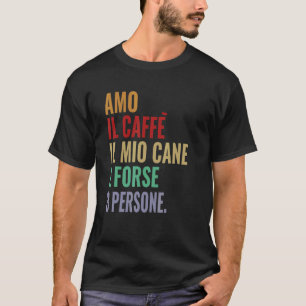 Camiseta Eu Amo Café Meu Cachorro Phrase Man Mulher Café