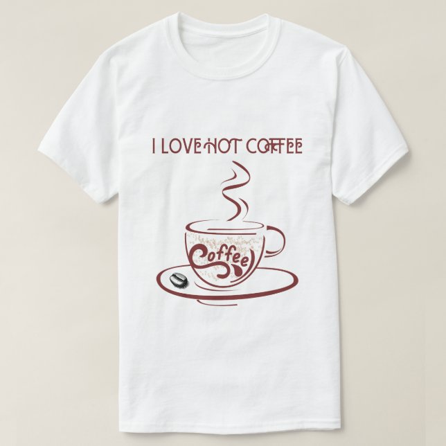 CAMISETA EU AMO CAFÉ QUENTE (Frente do Design)