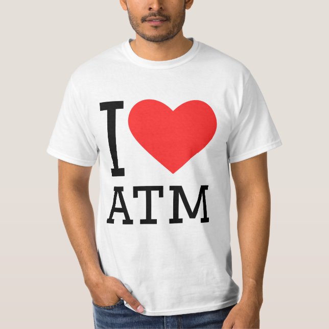 Camiseta eu amo caixa eletrônico (Frente)