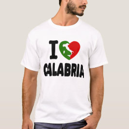 Camiseta Eu Amo Calábria ,( Eu Adoro Calábria)