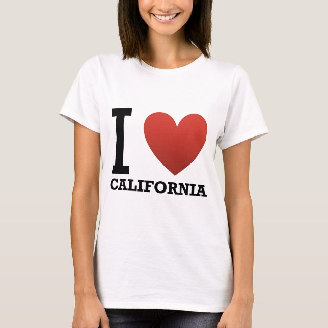 Camiseta Eu amo Califórnia (Frente)