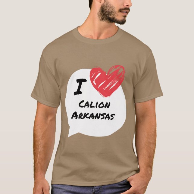 Camiseta Eu amo Calion Arkansas (Frente)