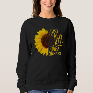 Camiseta Eu Amo Camaleões Mulheres Homens Girassol