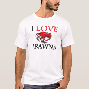 Camiseta Eu amo camarões