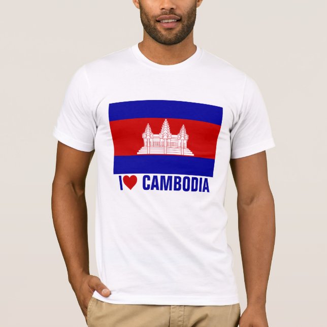 Camiseta Eu amo Cambodia (Frente)