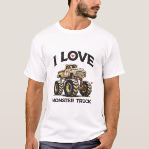 Camiseta Eu Amo Caminhão Monstro