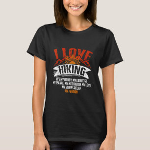 Camiseta Eu Amo Caminhar É Minha Paixão Legal Moderno Retro