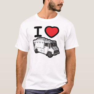 Camiseta Eu amo caminhões da comida!