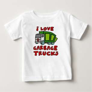 Camiseta EU AMO CAMINHÕES DE JARBAGEM! Caminhões de lixo pa