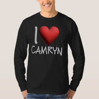 Camiseta Eu Amo Camryn Name Personalizado Menina Amiga