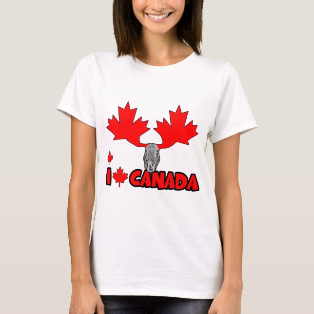 Camiseta Eu amo Canadá (Frente)