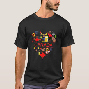 Camiseta Eu Amo Canadá Amor Canadense Fofo Canadá