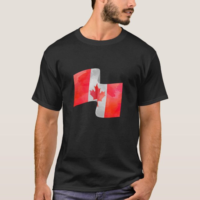 Camiseta Eu Amo Canadá Bandeira Canadá Dia Canadense Eh Map (Frente)