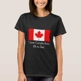 Camiseta Eu amo Canadá de Eh ao Zed - divertimento