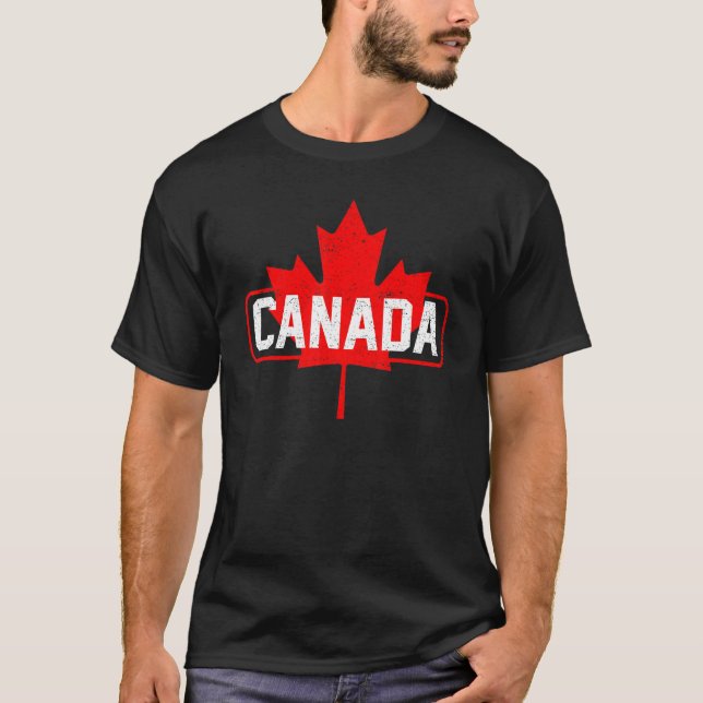Camiseta Eu amo canadense minimalista canadense 1 (Frente)