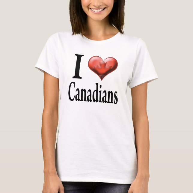 Camiseta Eu amo canadenses (Frente)