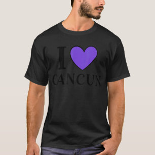 Camiseta Eu Amo Cancun Férias do México 1