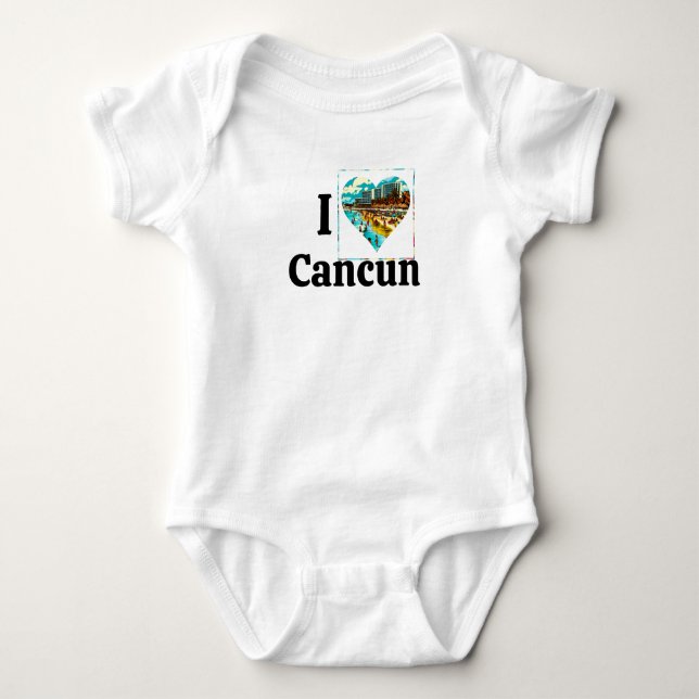 Camiseta Eu Amo Cancun, México (Frente)