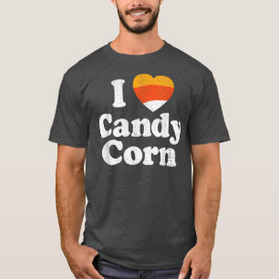 Camiseta Eu Amo Candy Corn Engraçado Halloween Retro 80s 70