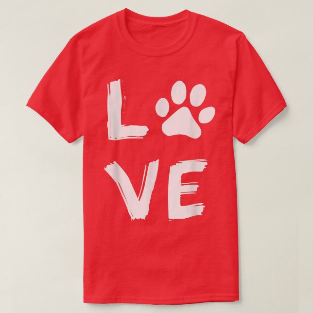 Camiseta Eu Amo Cão Cachorro Cachorro Cachorro Cachorro Cac (Frente do Design)