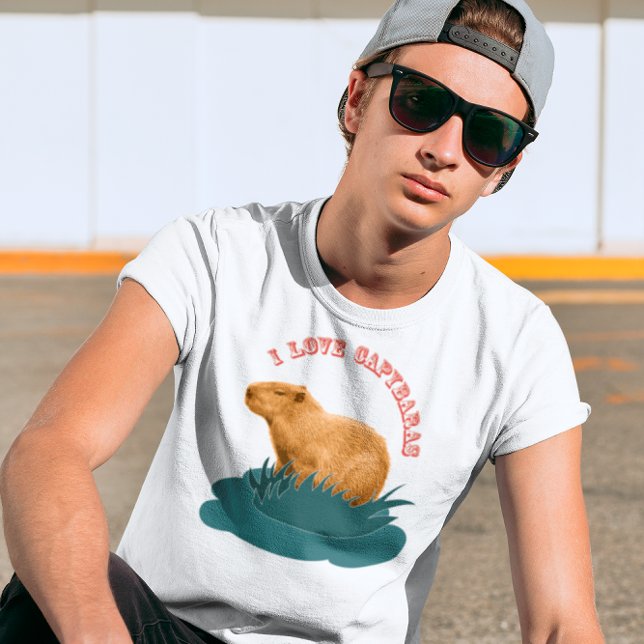 Camiseta Eu amo capivaras (I love capybaras)