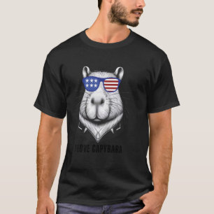 Camiseta Eu Amo Capybara Graphic Tee Capybara Vestindo Amer