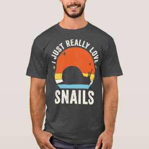 Camiseta Eu Amo Caracóis Dos Anos 80 Retro Vintage Sunset