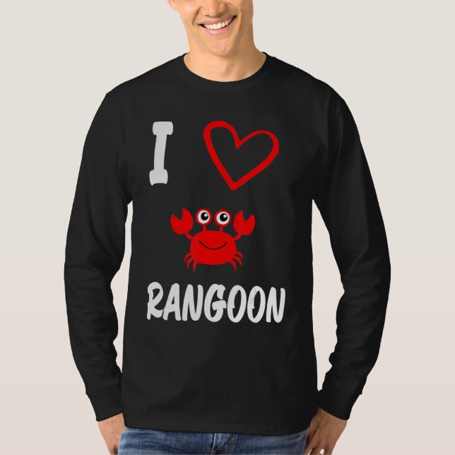 Camiseta Eu Amo Caranguejo Rangoon (Frente)