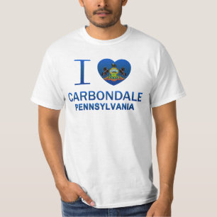 Camiseta Eu amo Carbondale, PA