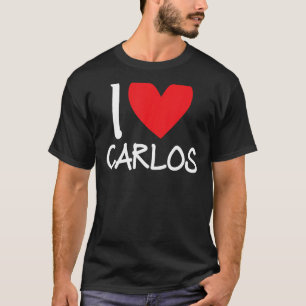 Camiseta Eu Amo Carlos Name Personalizado Men Cara Amigo BF