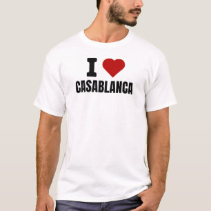Camiseta Eu amo casablanca - eu coração casablanca morocco