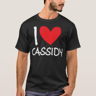 Camiseta Eu Amo Cassidy Name Personalised Girl Woman BFF Fr