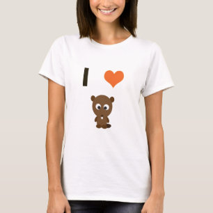 Camiseta Eu amo castores