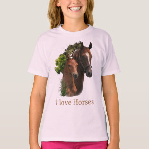 Camiseta Eu amo Cavalos