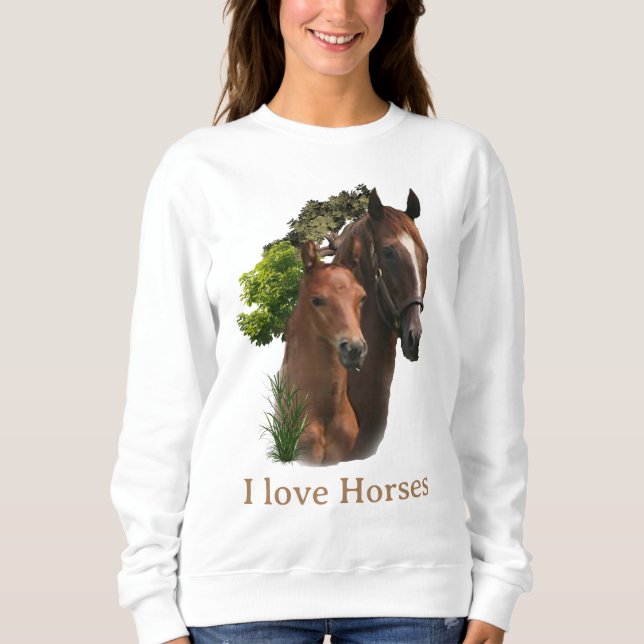 Camiseta Eu amo Cavalos (Frente)