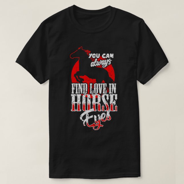 Camiseta Eu Amo Cavalos (Frente do Design)