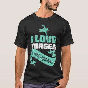 Camiseta Eu Amo Cavalos E Talvez Mais Três Pessoas Ri De Ca