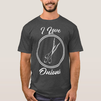 Camiseta Eu Amo Cebolas Cozinhando Óleo Para Chefs