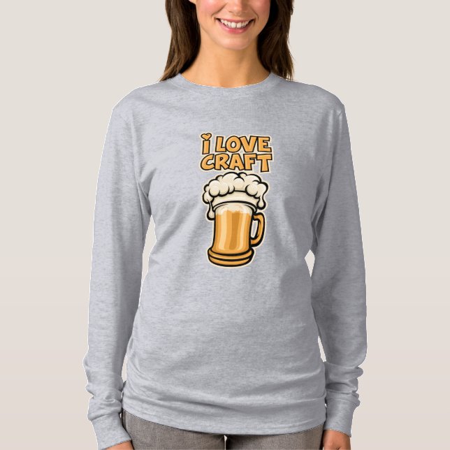 Camiseta Eu Amo Cerveja Artesanal (Frente)