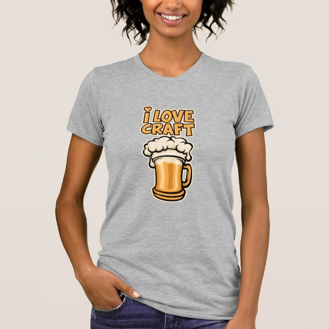 Camiseta Eu Amo Cerveja Artesanato (Frente)