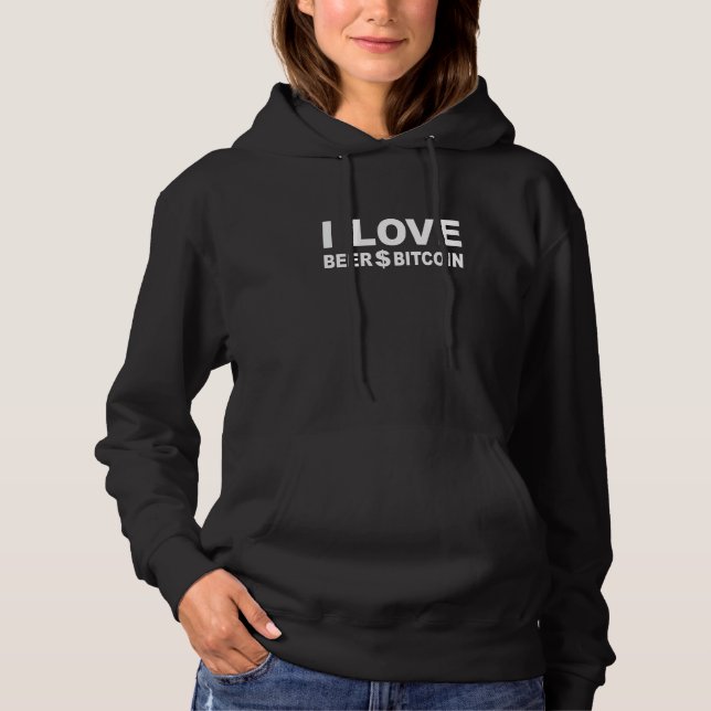 Camiseta Eu Amo Cerveja E Bitmoney Cryptocurrency Crypto C (Frente)