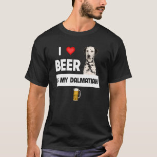 Camiseta Eu Amo Cerveja E Meu Bebendo De Cachorro Pai Dalma