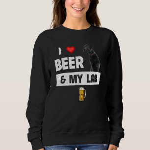Camiseta Eu Amo Cerveja E Meu Laboratório Preto Mãe Pai Lab