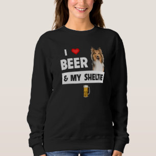 Camiseta Eu Amo Cerveja E Meu Pai Da Sheltie Shetland Sheep