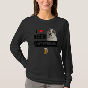 Camiseta Eu Amo Cerveja E Meus Pirenéus Excelentes Mãe Pai
