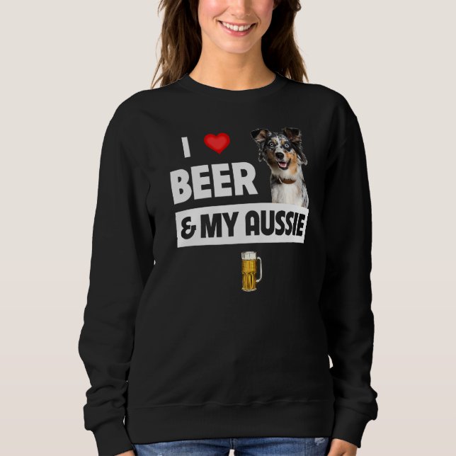 Camiseta Eu Amo Cerveja E Minha Mãe Aussie Pai Sheph Austra (Frente)