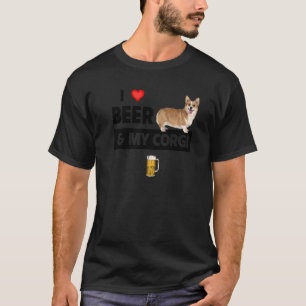 Camiseta Eu Amo Cerveja E Minha Mãe Corgi Pai Pembroke Card